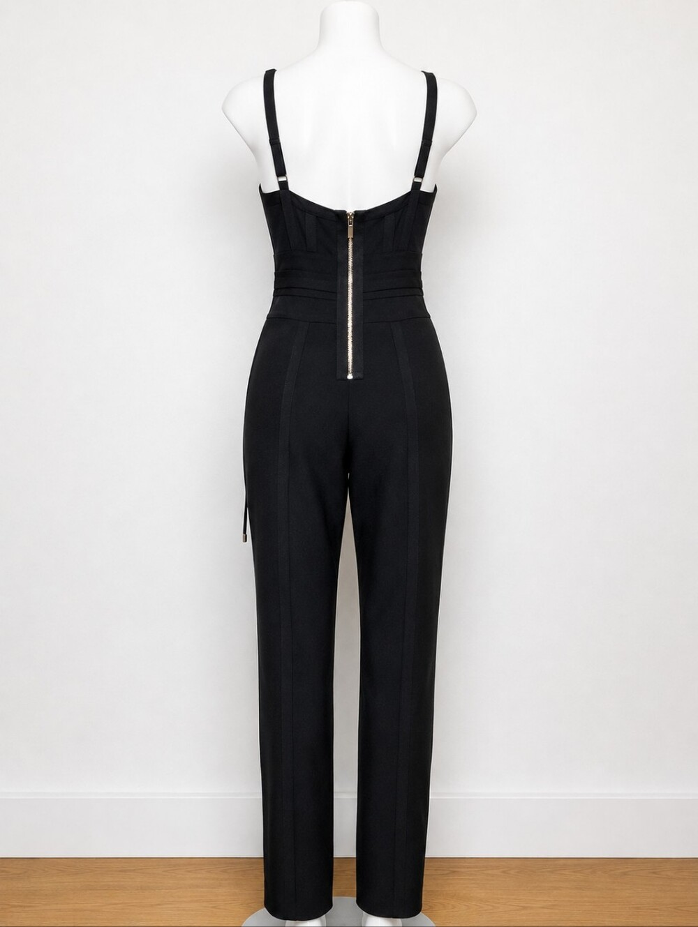 Bella Barnett Bondage Style Jumpsuit With Ankle Zippers, Sweetheart Neck Line- L - Picture 2 of 6